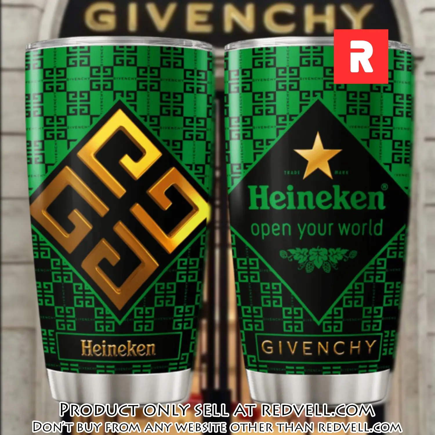 Givenchy heineken stainless steel tumbler 20oz30oz rv4939452